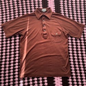 Vintage 1970s Brown Polo Shirt